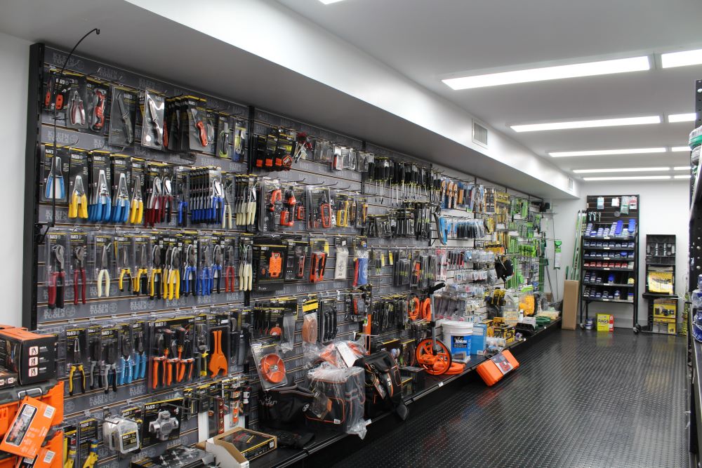  tool display and jobsite supplies inside Revco rocky point Bohemia